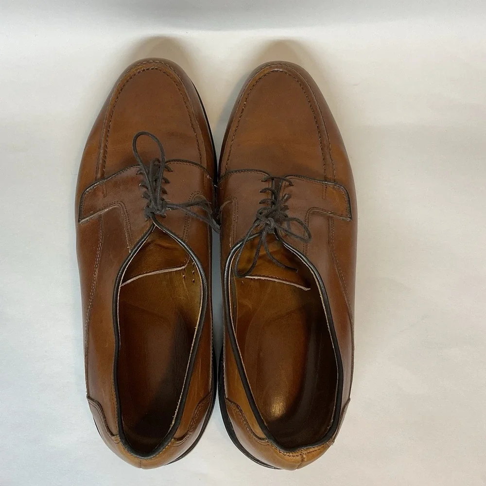 Allen Edmonds USA 1168 Brown Leather Lace Up‎ Derby Oxford Shoe Men's 11 D EUC